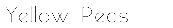 Yellow Peas font preview